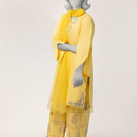 Lawn Yellow Stitched Suit - J. Junaid Jamshed