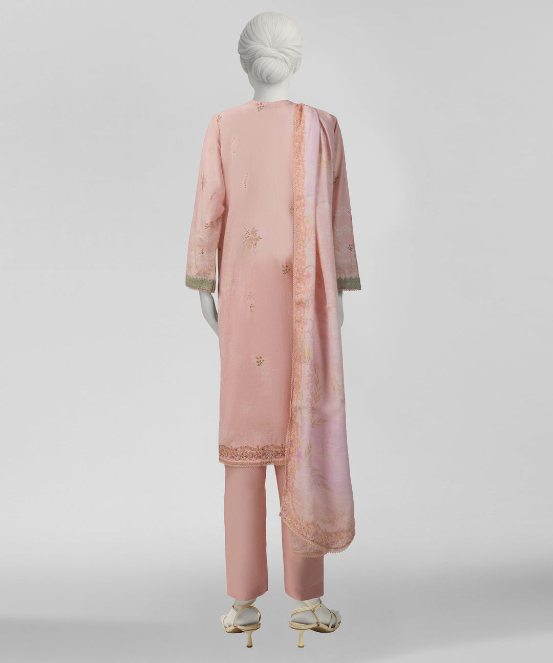 Lawn Pink Stitched Suit - J. Junaid Jamshed