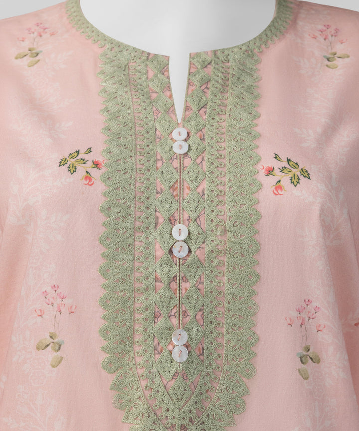 Lawn Pink Stitched Suit - J. Junaid Jamshed
