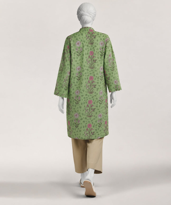 Lawn Green Kurti - J. Junaid Jamshed