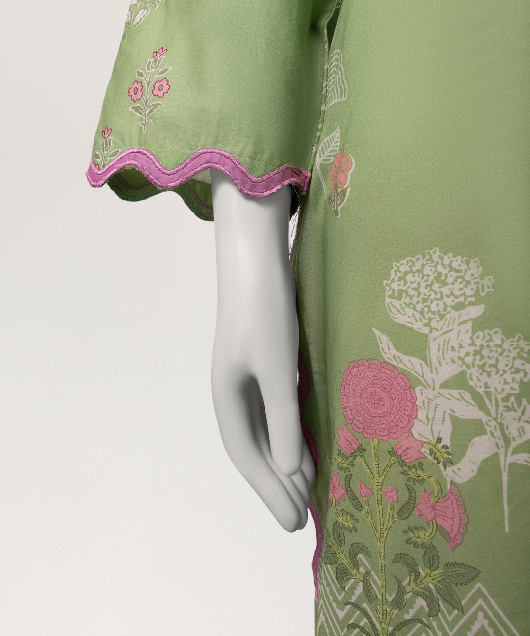 Lawn Green Kurti - J. Junaid Jamshed