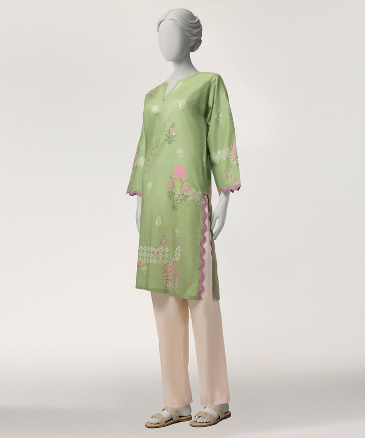 Lawn Green Kurti - J. Junaid Jamshed