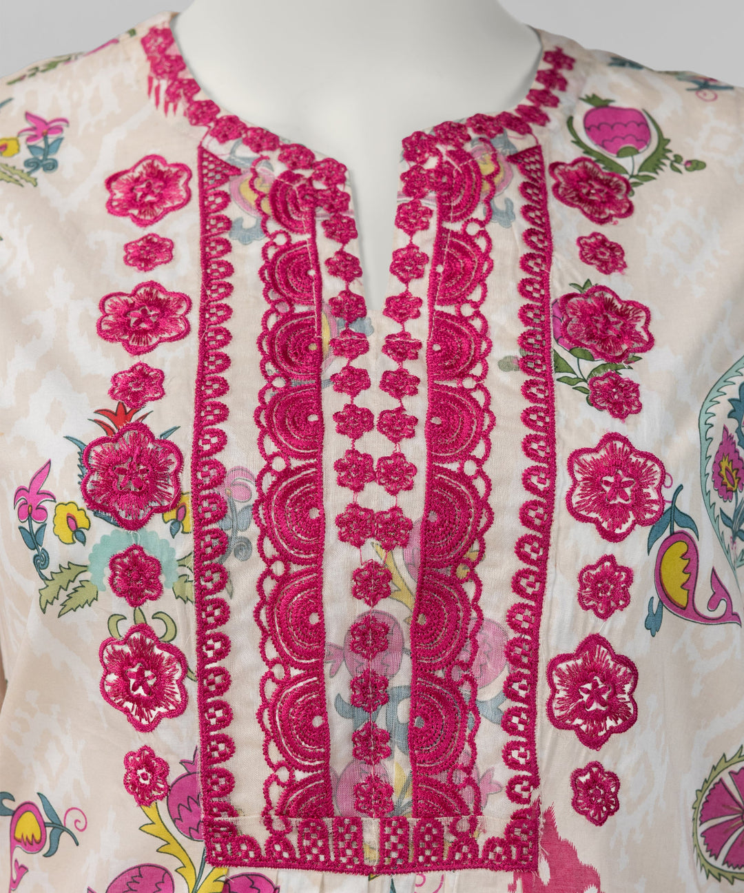 Lawn Multicolor Kurti - J. Junaid Jamshed