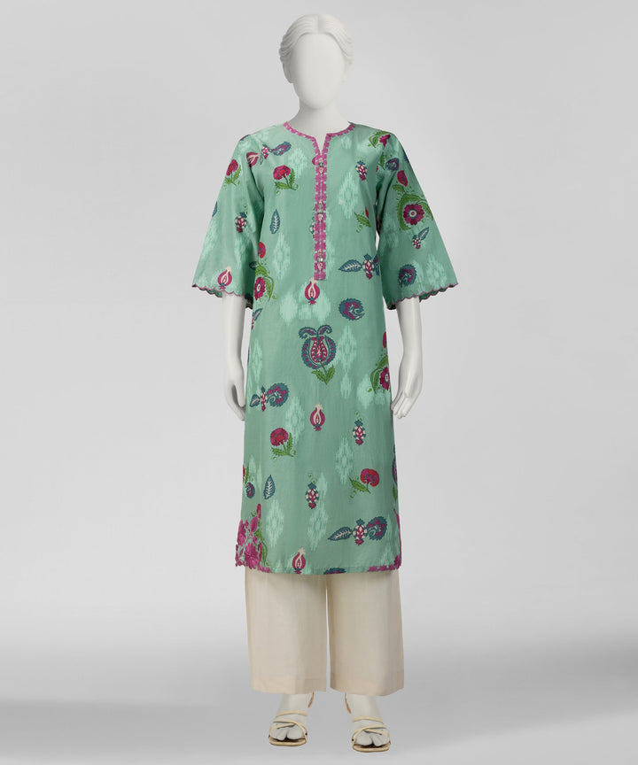 Lawn Green Kurti - J. Junaid Jamshed