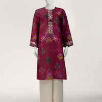 Lawn Magenta Kurti - J. Junaid Jamshed