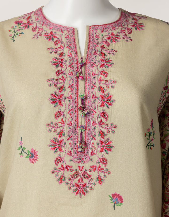 Cotton Viscose Green Stitched Suit - J. Junaid Jamshed
