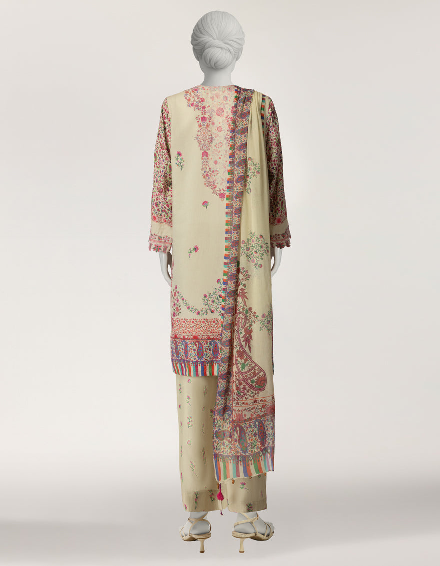 Cotton Viscose Green Stitched Suit - J. Junaid Jamshed