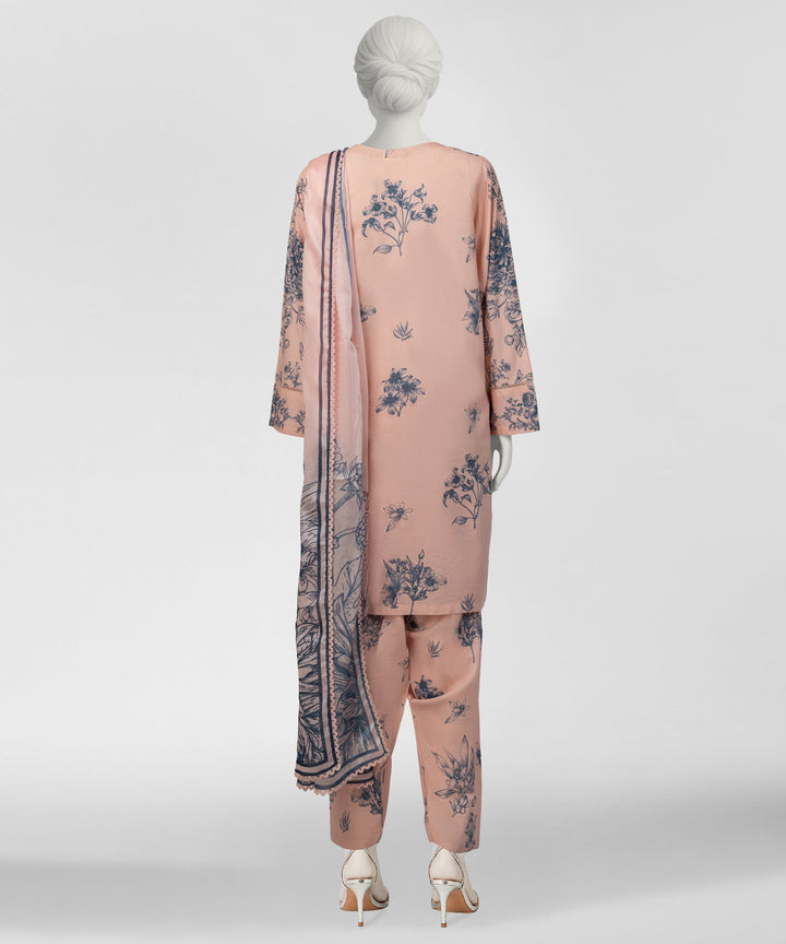 Cotton Viscose Pink Stitched Suit - J. Junaid Jamshed
