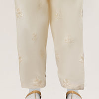 Lawn Off White Shalwar - J. Junaid Jamshed