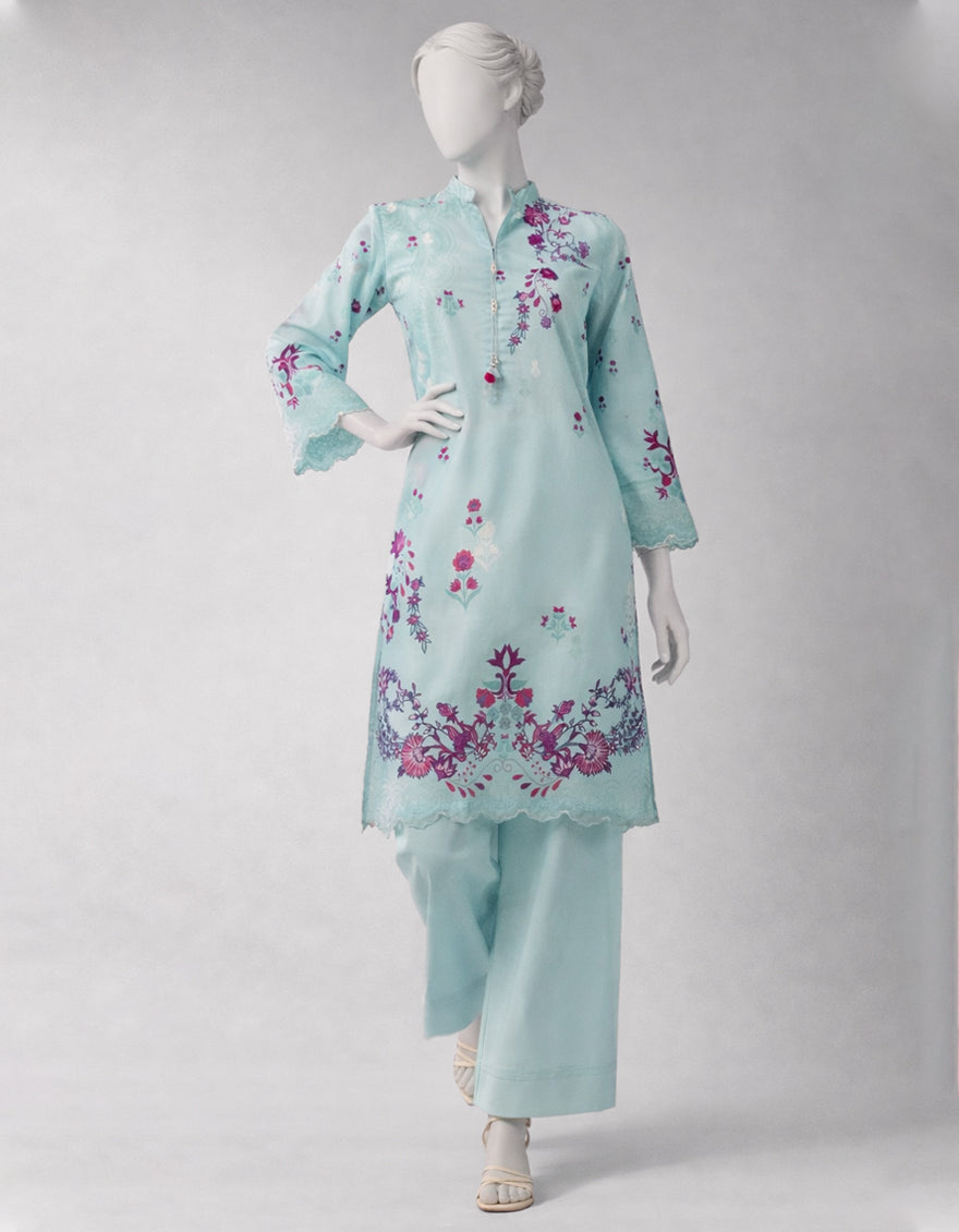 Lawn Multicolor Unstitched Suit - J. Junaid Jamshed