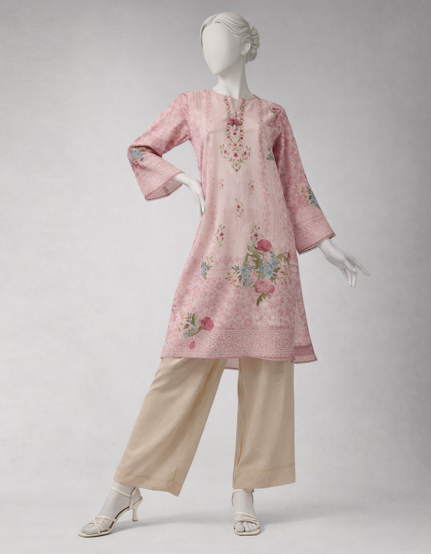 Lawn Multicolor Unstitched Suit - J. Junaid Jamshed