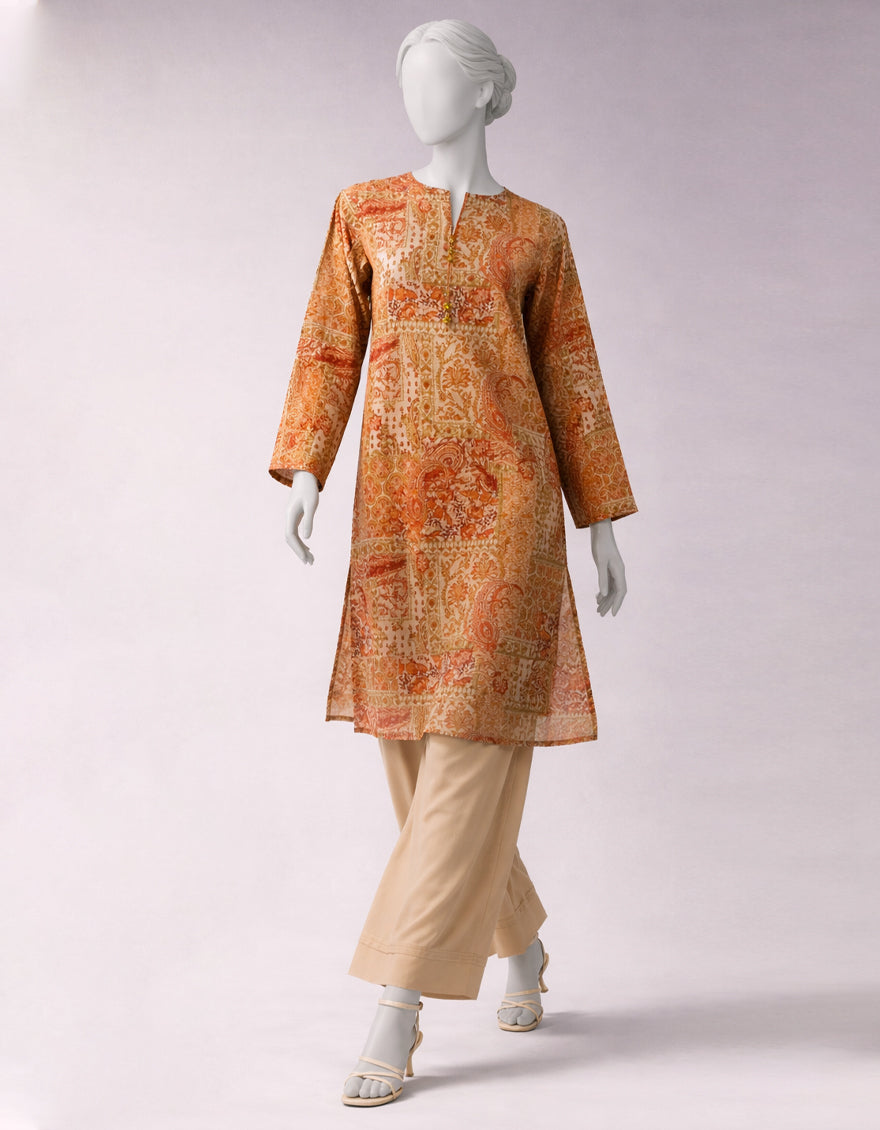 Lawn Multicolor Unstitched Suit - J. Junaid Jamshed