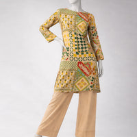 Lawn Multicolor Unstitched Suit - J. Junaid Jamshed