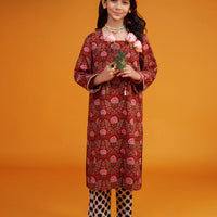Cambric Red Stitched Suit - Asim Jofa