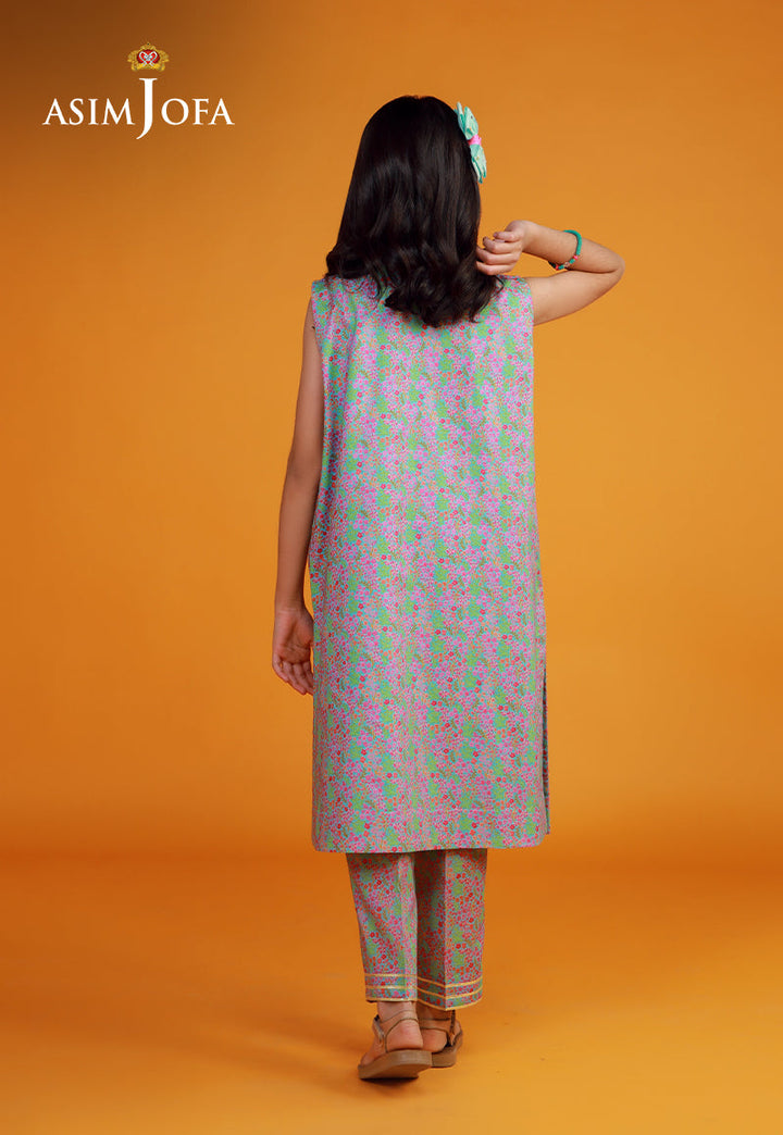 Cambric Pink Stitched Suit - Asim Jofa