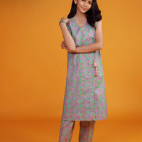 Cambric Pink Stitched Suit - Asim Jofa