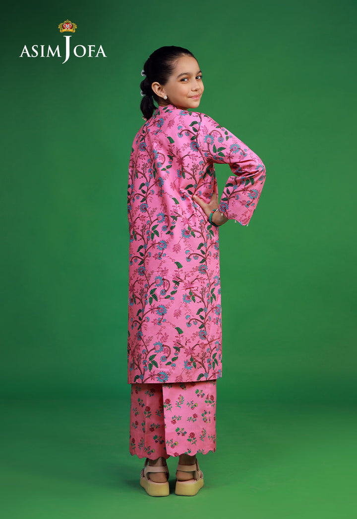 Cambric Pink Stitched Suit - Asim Jofa