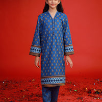 Cambric Blue Stitched Suit - Asim Jofa