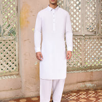 Cotton White Unstitched - J. Junaid Jamshed