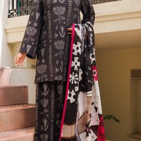Cotton Black Stitched Suit - Almirah