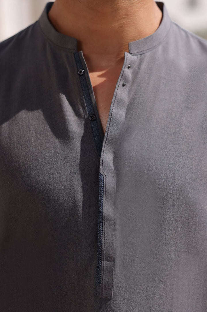 Blended Light Grey Shalwar Kameez - Almirah