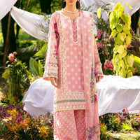 Lawn Pink Stitched Suit - Elaf