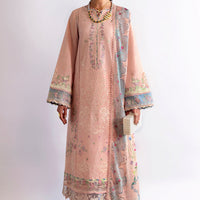 Hedi - Qalamkar Qlinekari Lawn Stitched
