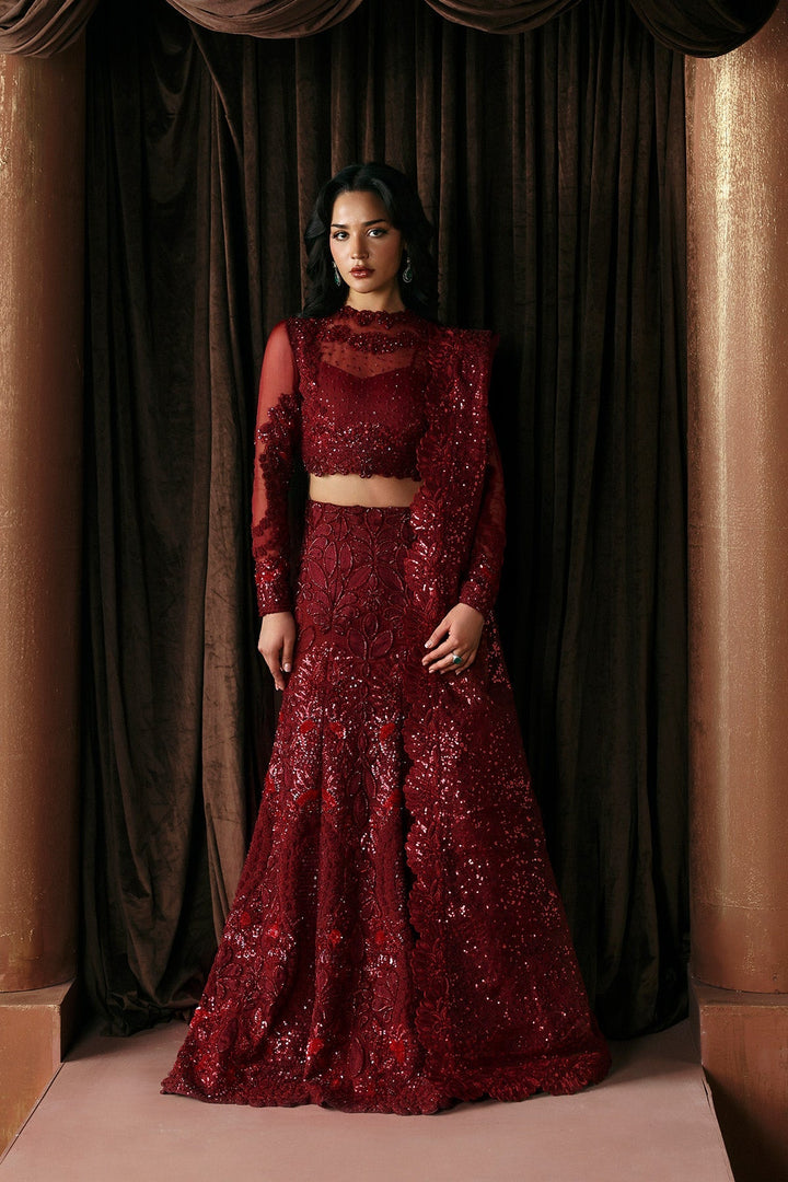 Lover - Afrozeh La Fuchsia Stitched