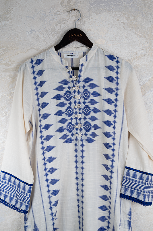 Lawn Off White Stitched Suit - Gul Ahmed