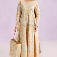 Cream Sparkle - Farasha Printed Essentials Stitched