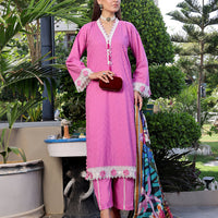Chikenkari Pink Stitched Suit - Raqsam