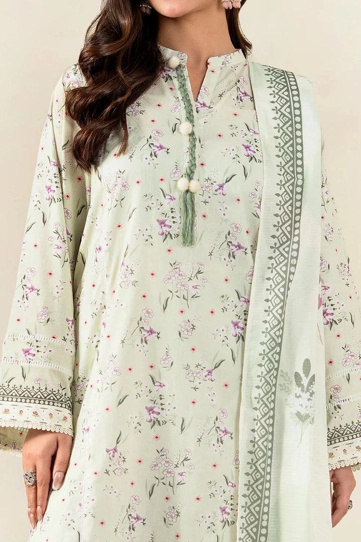 Printed Lawn Mint Stitched Suit - Khas