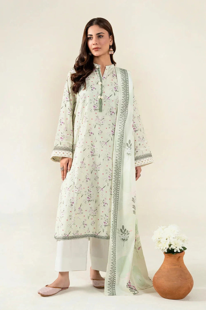 Printed Lawn Mint Stitched Suit - Khas