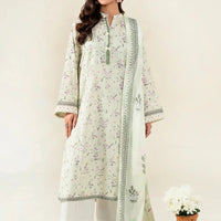 Printed Lawn Mint Stitched Suit - Khas