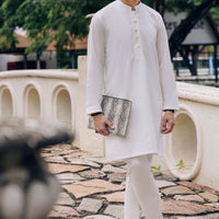 Cotton Off White Kurta Trouser - Almirah