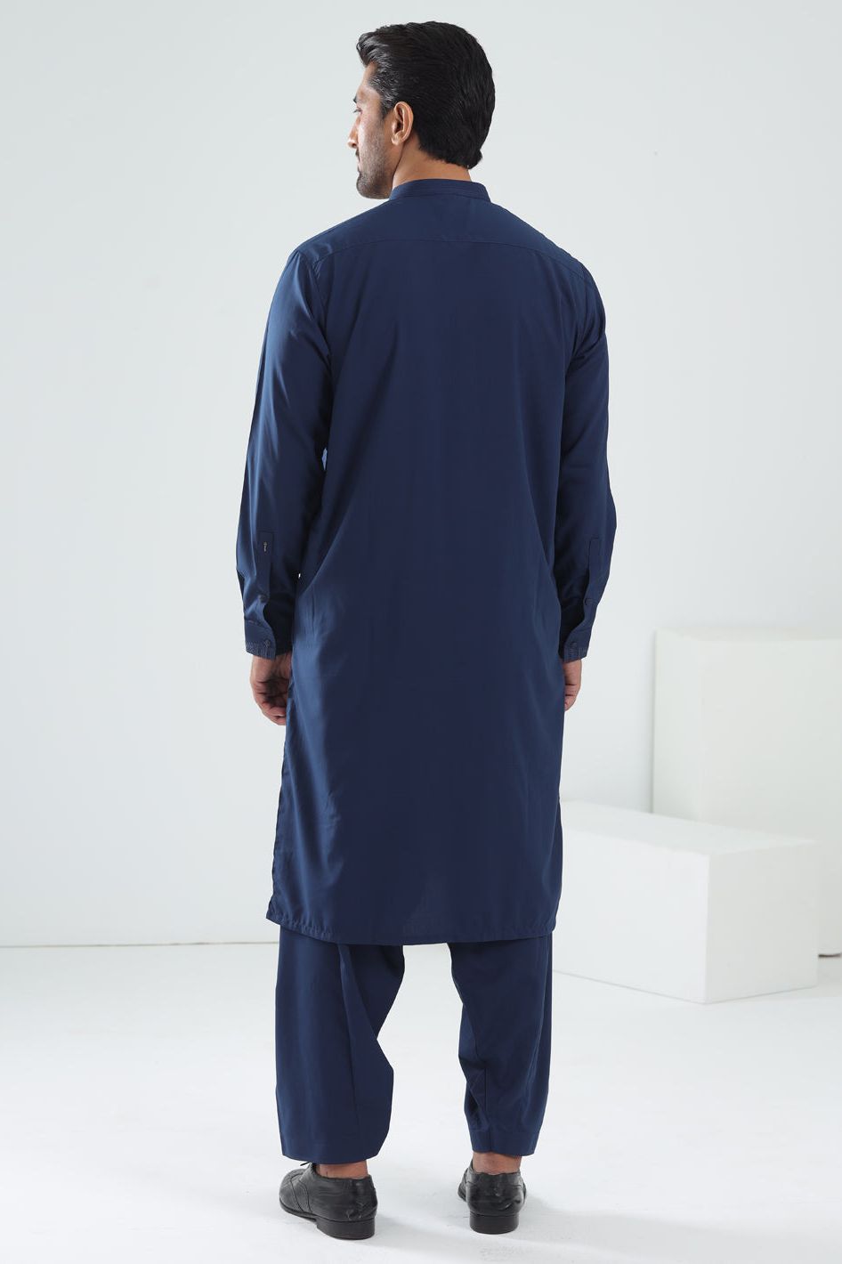 Blended Blue Kameez Shalwar - Almirah
