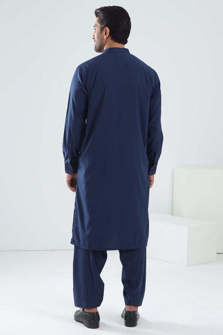 Blended Blue Kameez Shalwar - Almirah