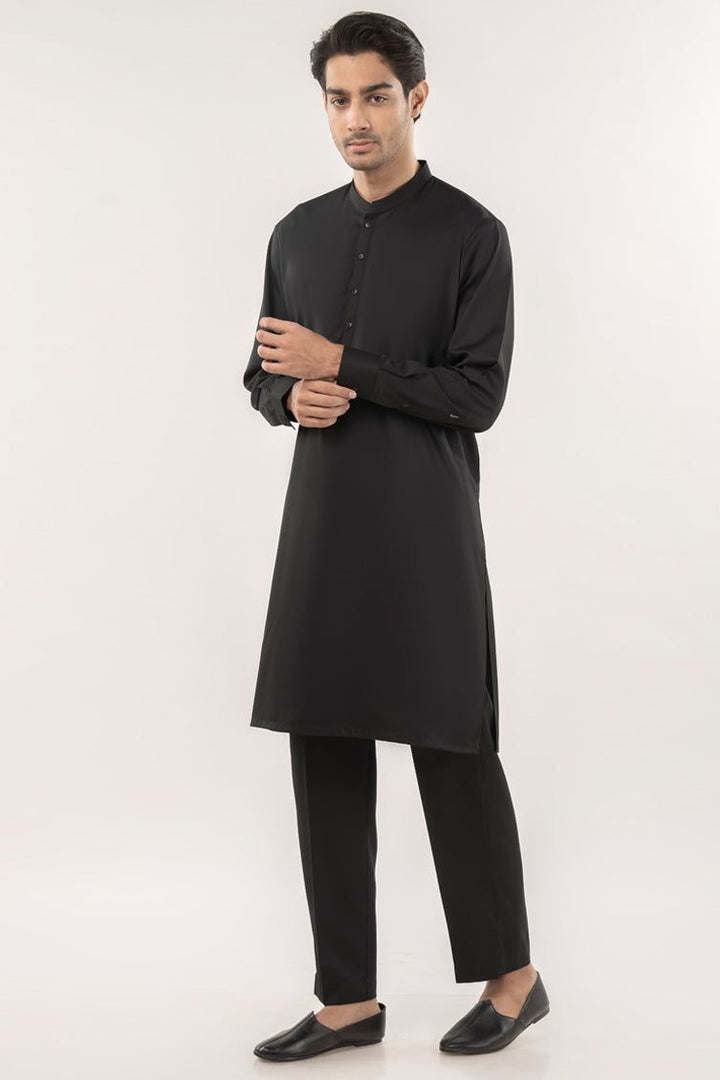 Blended Black Kurta Trouser - J. Junaid Jamshed