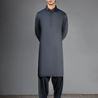 Blended Grey Shalwar Kameez  - J. Junaid Jamshed
