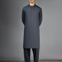 Blended Grey Shalwar Kameez  - J. Junaid Jamshed