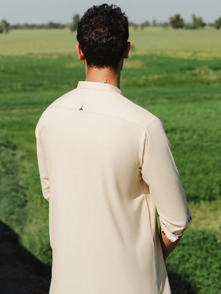 Blended Beige Shalwar Kameez - Almirah