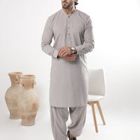 Blended Ash Grey Shalwar Kameez - Almirah