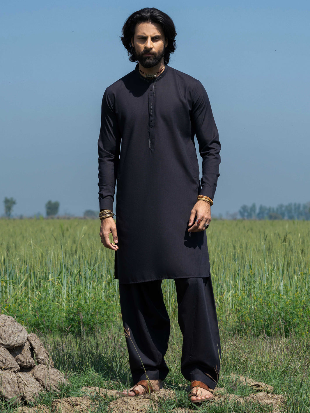Blended Black Shalwar Kameez - Almirah