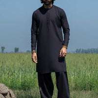 Blended Black Shalwar Kameez - Almirah