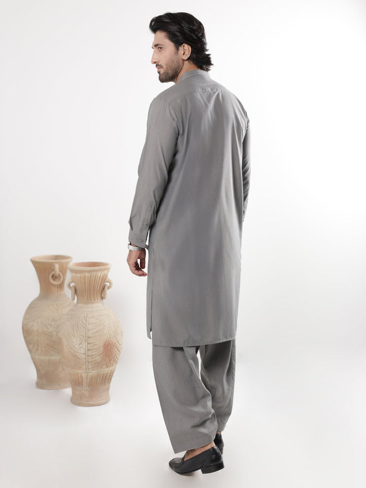 Blended Light Grey Shalwar Kameez - Almirah