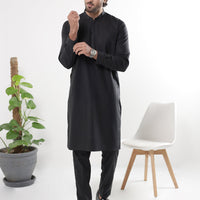 Cotton Black Kurta Trouser - Almirah