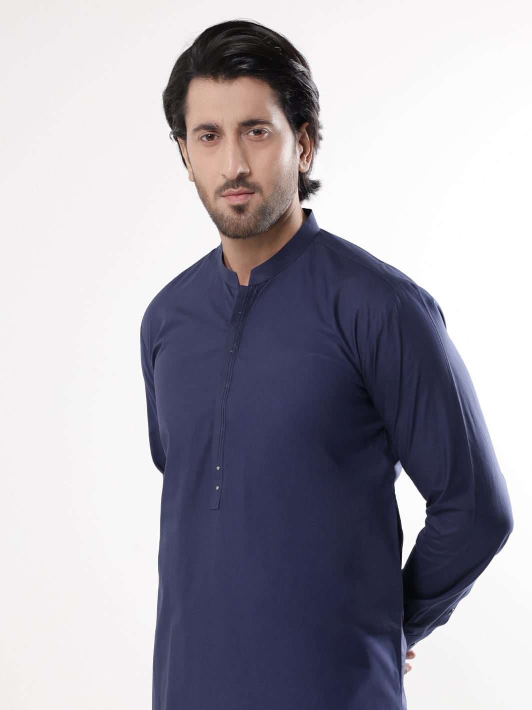 Cotton Navy Blue Kurta Trouser - Almirah