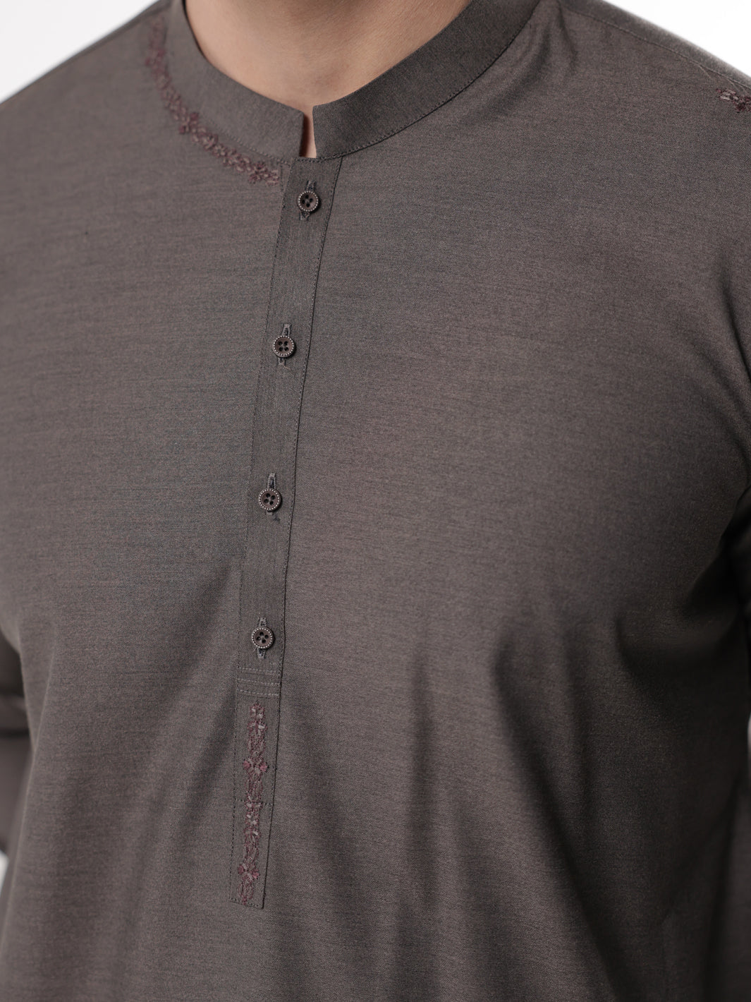 Blended Dark Brown Shalwar Kameez - Almirah