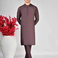 Blended Brown Unstitched Suit - J. Junaid Jamshed