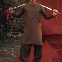 Blended Brown Shalwar Kameez - Almirah